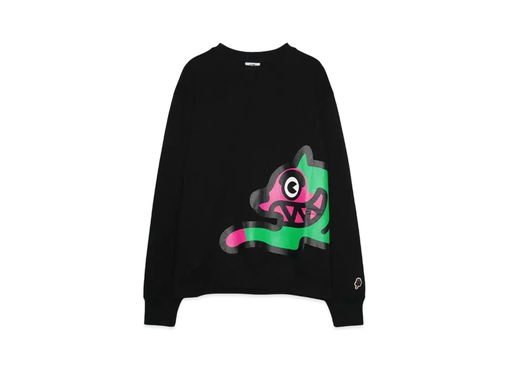 ICECREAM JUMBO RUNNING DOG CREWNECK "BLACK"