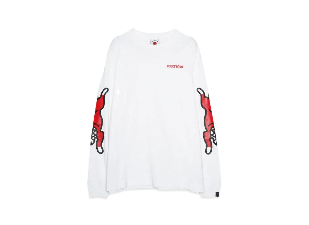 ICECREAM RUNNING DOG L/S T-SHIRT "WHITE"