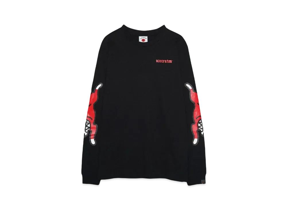 ICECREAM RUNNING DOG L/S T-SHIRT "BLACK"