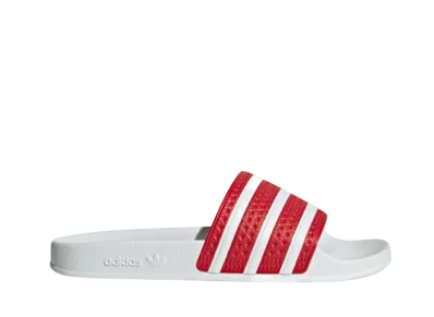 adidas Adilette Slides "Better Scarlet/Cloud White"