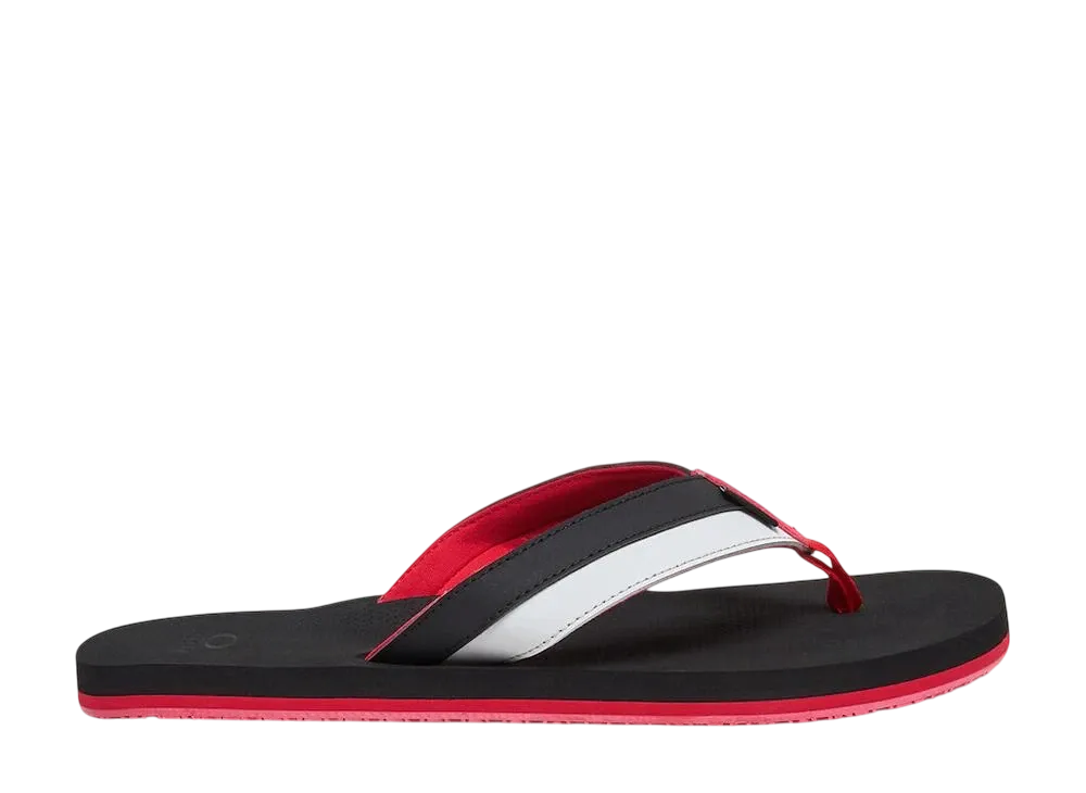 オークリー バーク フリップフロップ "ブラックアウト/レッドライン"