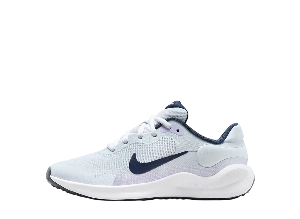 ナイキ GS レボリューション7 "フットボールグレー/ライラックブルーム/ライラック/ミッドナイトネイビー"