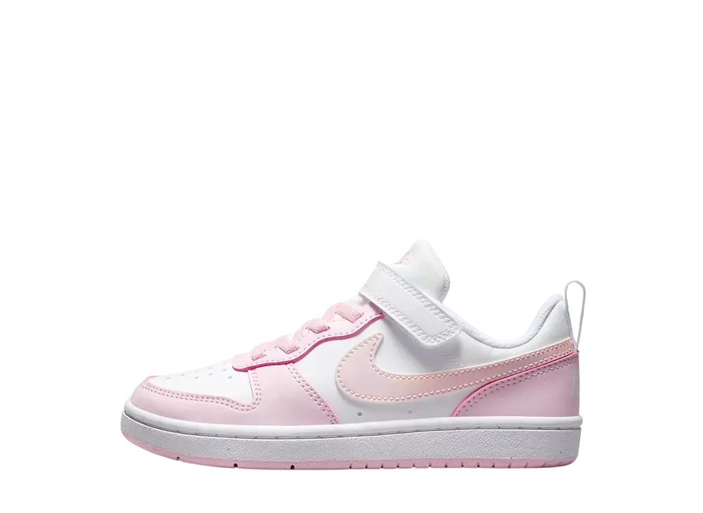 ナイキ PS コートボロー ロー リクラフト "ホワイト/ピンクフォーム" (キッズ)
