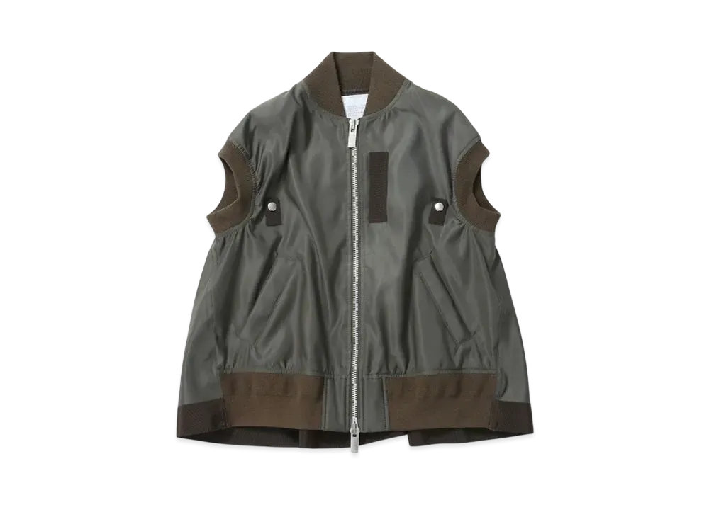 sacai Nylon Twill Vest "Taupe"
