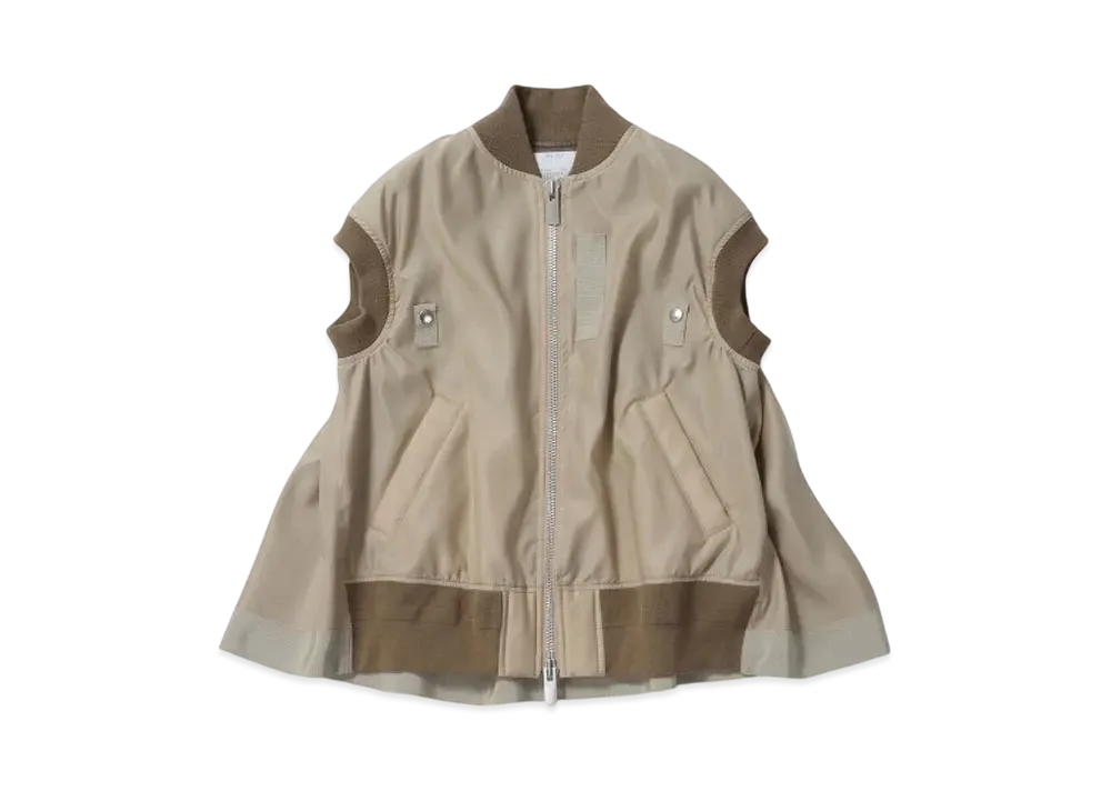 sacai Nylon Twill Vest "Beige"