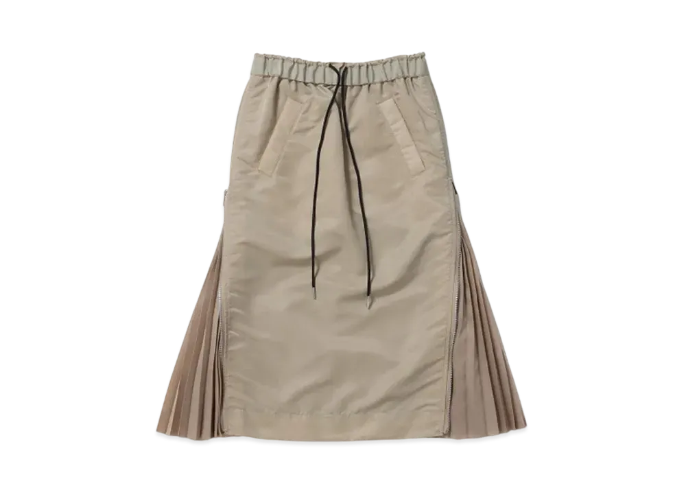 sacai Nylon Twill Skirt "Beige"