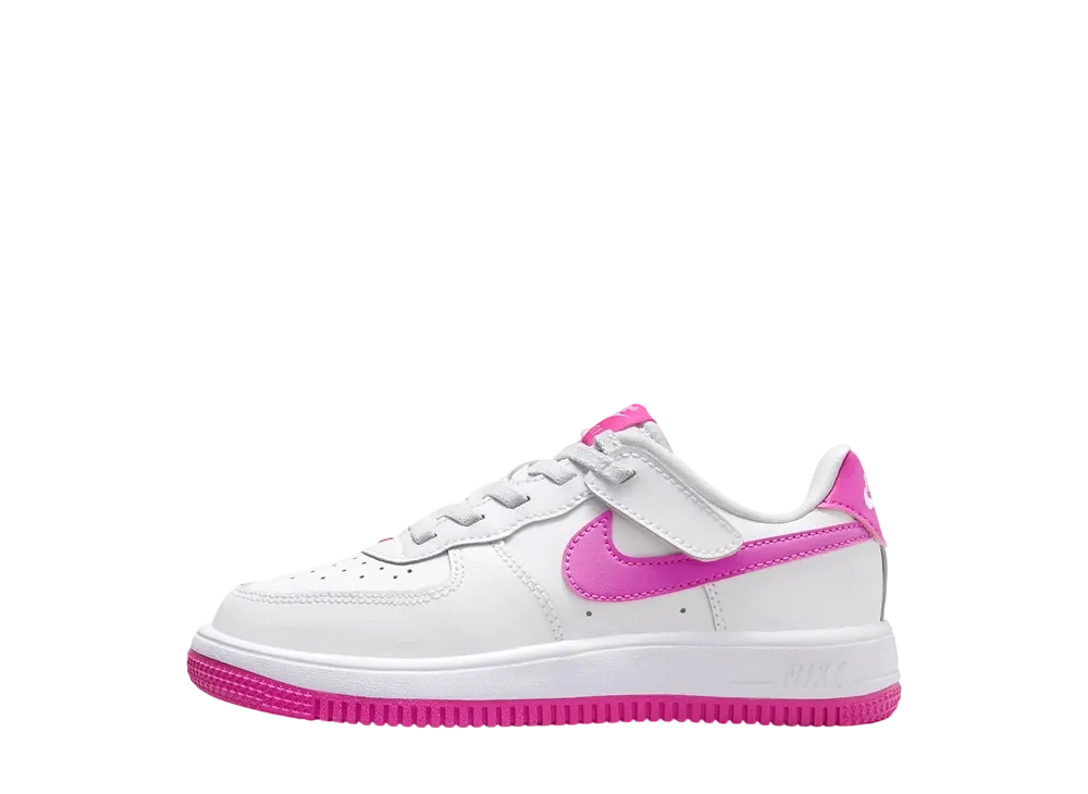 Nike PS Force 1 Low EasyOn "White/Laser Fuchsia"