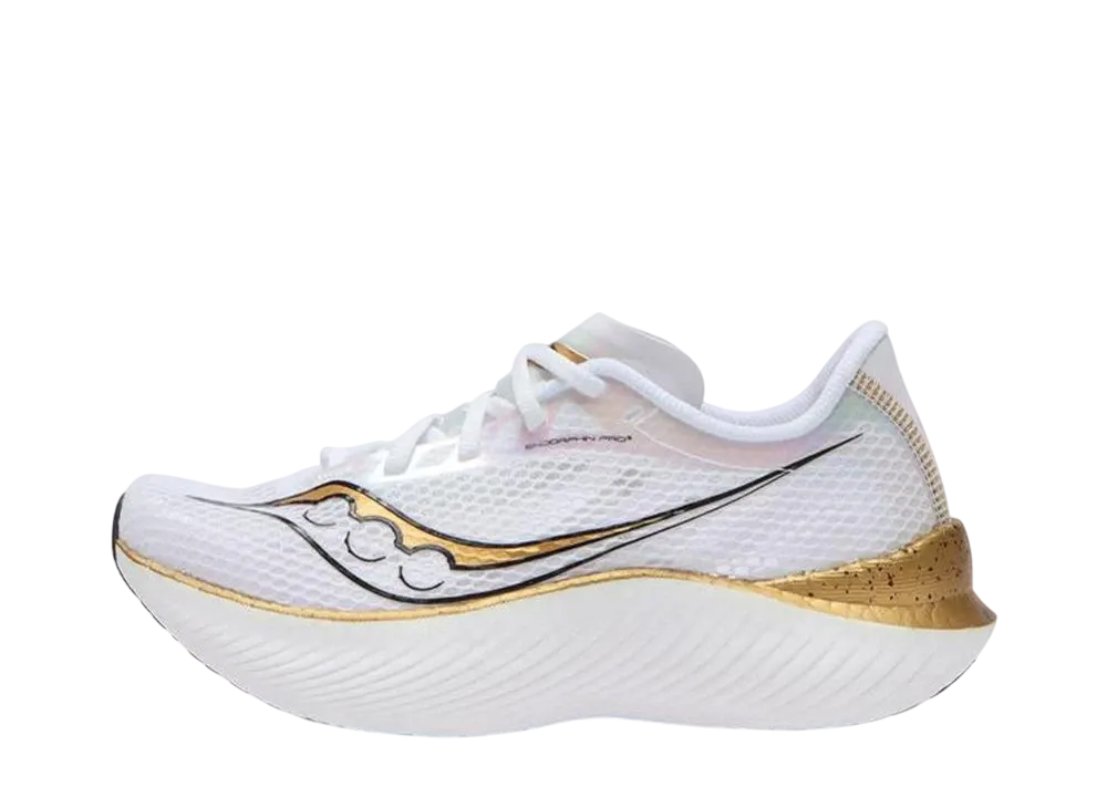 サッカニー ウィメンズ エンドルフィン プロ3 "ホワイト/ゴールド"