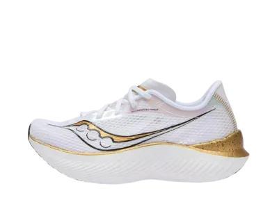 サッカニー ウィメンズ エンドルフィン プロ3 "ホワイト/ゴールド"