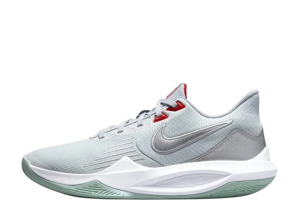 ナイキ プレシジョン5 "ピュアプラチナム/ウルフグレー/チリレッド/メタリックシルバー"