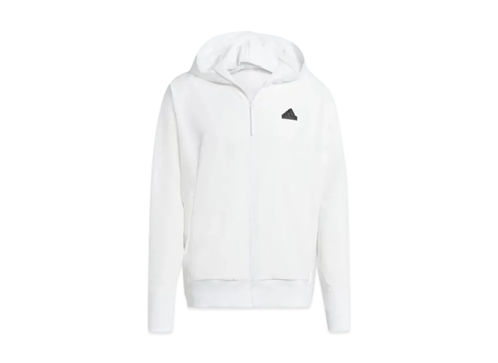 adidas Z.N.E. Woven Full-Zip Hooded Track Top "White"