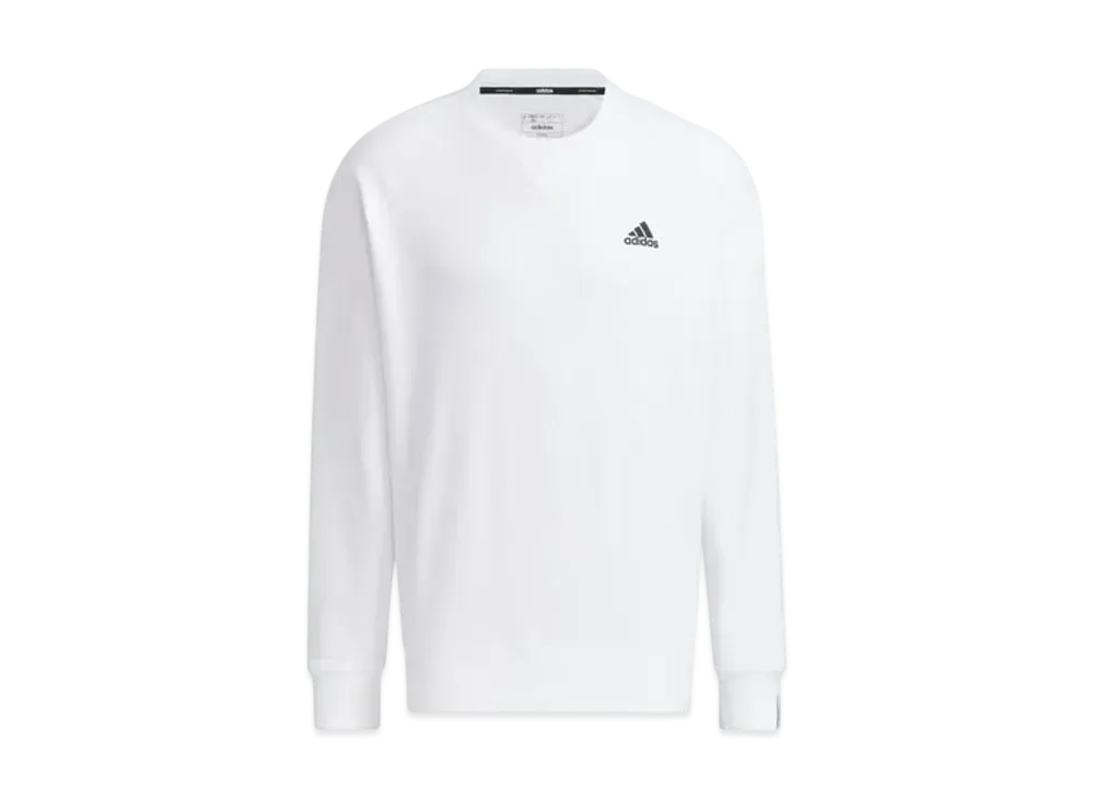 adidas Essentials Plus Loose Fit Small Logo French Terry Sweatshirt "White"