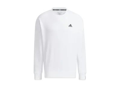 adidas Essentials Plus Loose Fit Small Logo French Terry Sweatshirt "White"