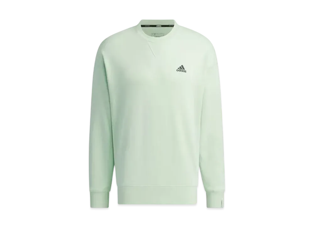 adidas Essentials Plus Loose Fit Small Logo French Terry Sweatshirt "Linen Green"