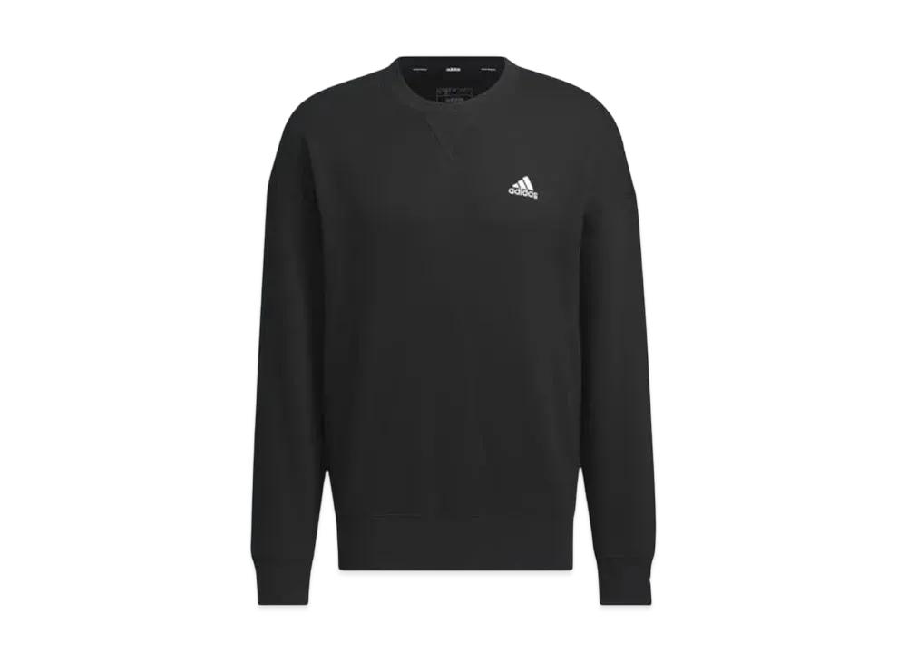adidas Essentials Plus Loose Fit Small Logo French Terry Sweatshirt "Black"