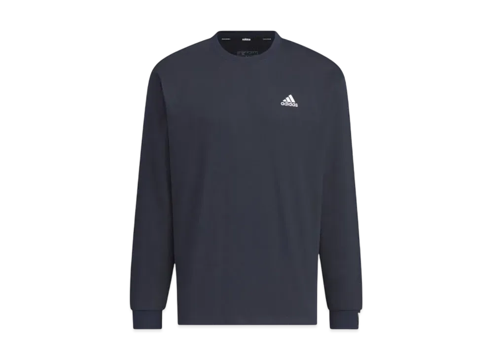 adidas Essentials Plus Loose Fit Small Logo Long Sleeve T-Shirt "Legend Ink"