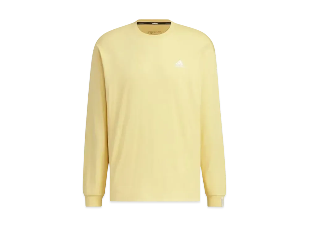 adidas Essentials Plus Loose Fit Small Logo Long Sleeve T-Shirt "Oat"