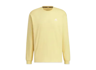 adidas Essentials Plus Loose Fit Small Logo Long Sleeve T-Shirt "Oat"