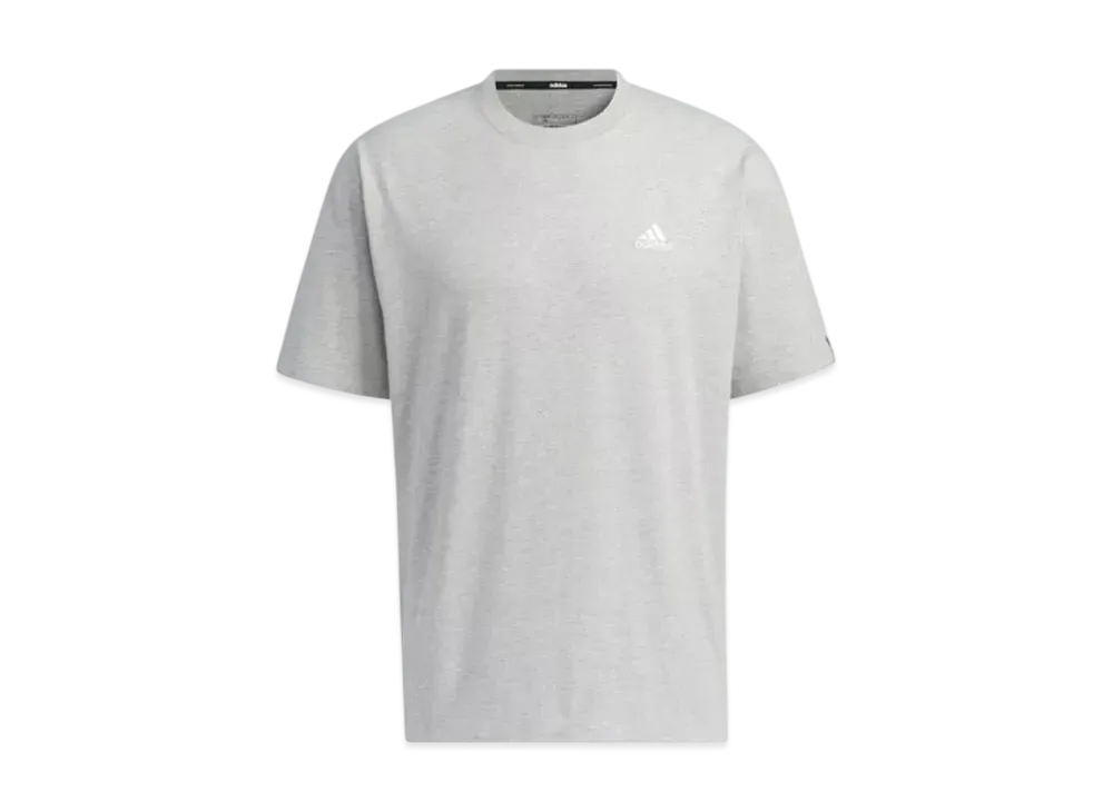 adidas Essentials Plus Loose Fit Small Logo Short Sleeve T-Shirt "Medium Grey Heather"