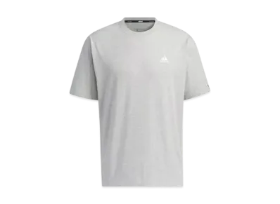adidas Essentials Plus Loose Fit Small Logo Short Sleeve T-Shirt "Medium Grey Heather"