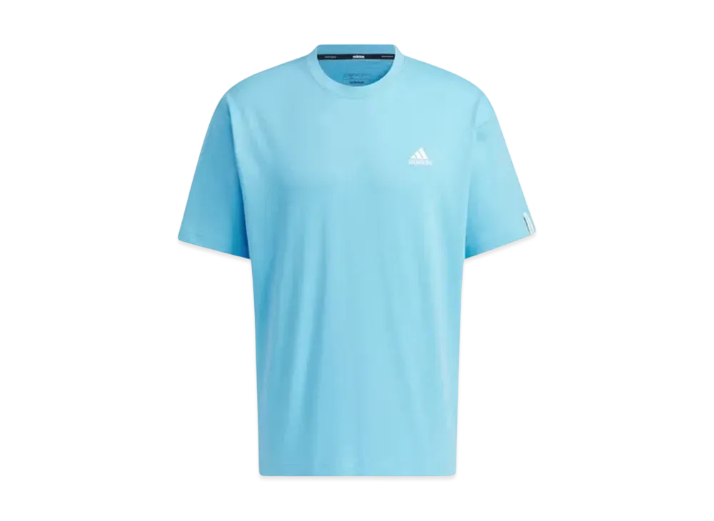 adidas Essentials Plus Loose Fit Small Logo Short Sleeve T-Shirt "Semi Blue Burst"