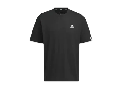 adidas Essentials Plus Loose Fit Small Logo Short Sleeve T-Shirt "Black"