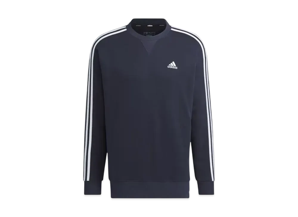 adidas Essentials Plus Loose Fit Three Stripes French Terry Sweatshirt "Legend Ink"