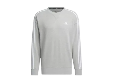adidas Essentials Plus Loose Fit Three Stripes French Terry Sweatshirt "Medium Grey Heather"