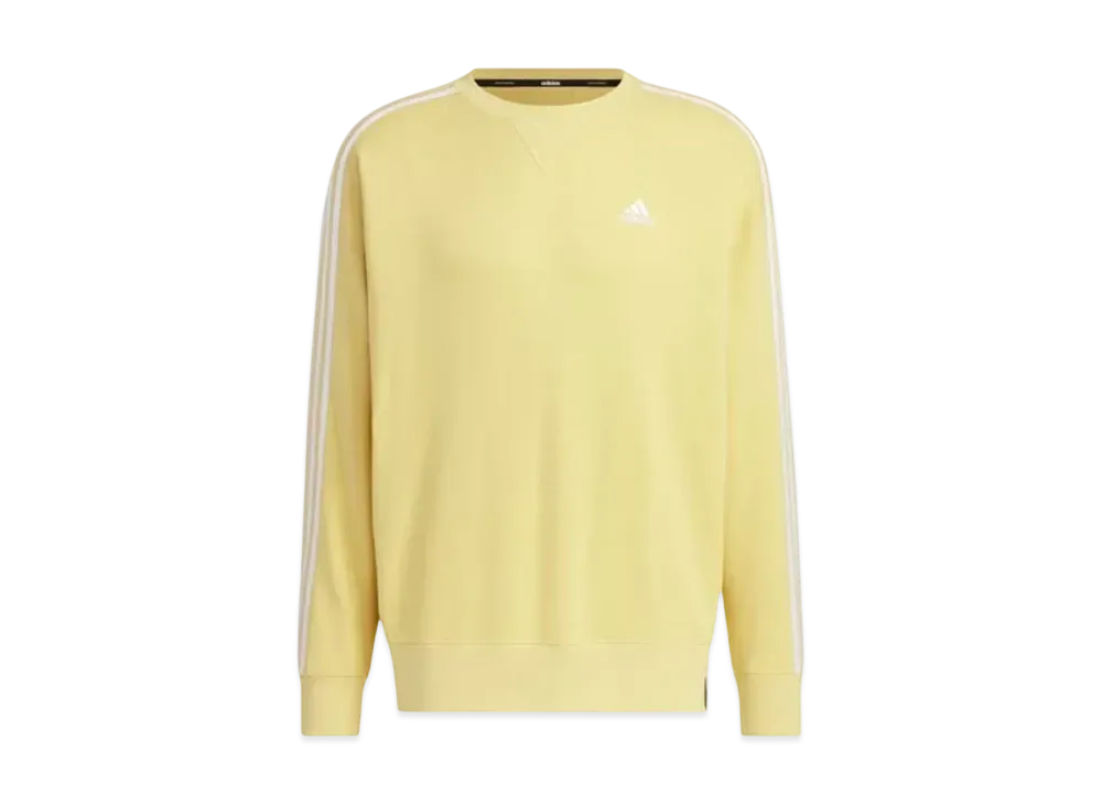 adidas Essentials Plus Loose Fit Three Stripes French Terry Sweatshirt "Oat"