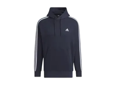 adidas Essentials Plus Loose Fit Three Stripes French Terry Pullover Parka "Legend Ink"