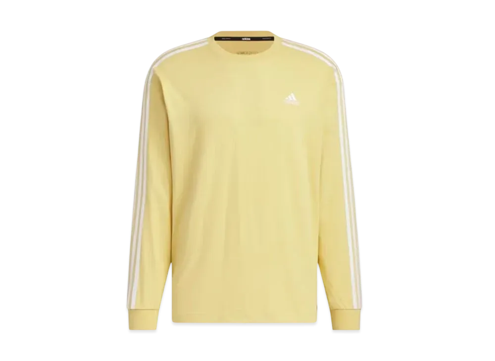 adidas Essentials Plus Loose Fit Three Stripes Long Sleeve T-Shirt "Oat"