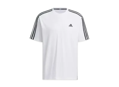 adidas Essentials Plus Loose Fit Three Stripes Short Sleeve T-Shirt "White"