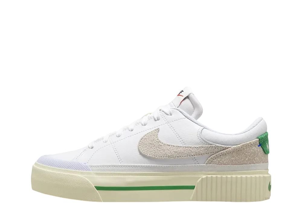 ナイキ ウィメンズ コートレガシー リフト "ホワイト/ココナッツミルク/スタジアムグリーン/サミットホワイト"