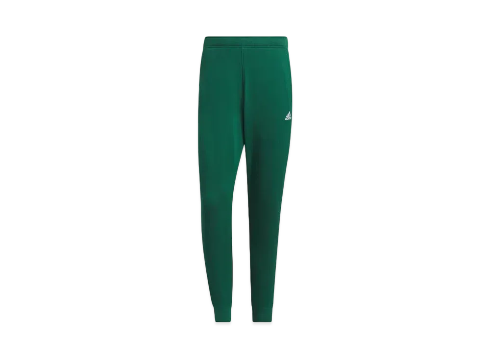 adidas Essentials Plus Regular Fit Three Stripes French Terry Cuff Pants "Collegiate Green"