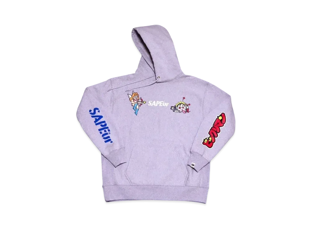 SAPEur x Bikkuriman Youth Hoodie Head Rococo "Gray"