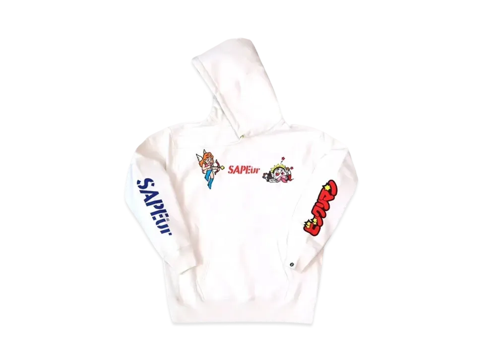 SAPEur x Bikkuriman Youth Super Zeus Hoodie "White"