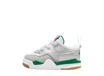 Nike TD Air Jordan 4 RM "White/Neutral Grey/Wolf Grey/Pine Green"