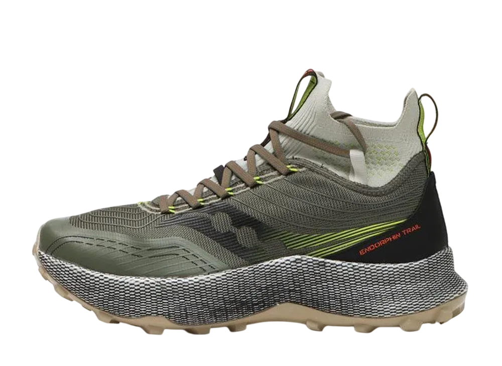 サッカニー エンドルフィン トレイル ミッド "オリーブ/ブラック"