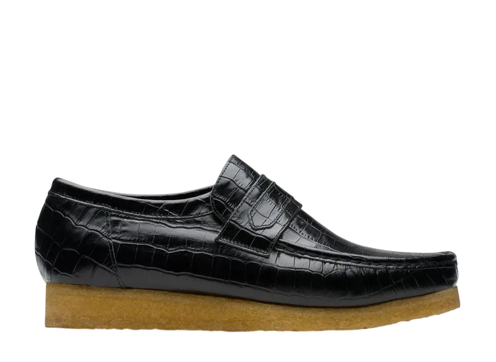 Clarks Wallabee Loafer "Black Croc"