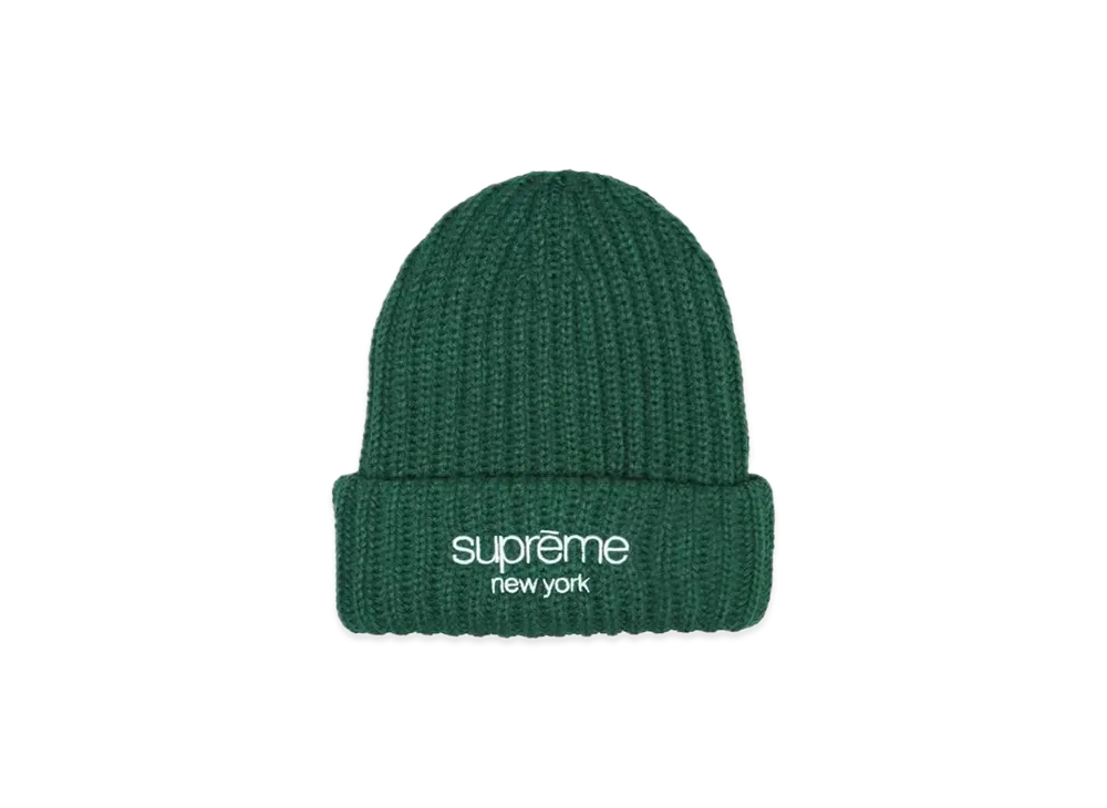 Supreme Classic Logo Chunky Ribbed Beanie "Green" (24FW)
