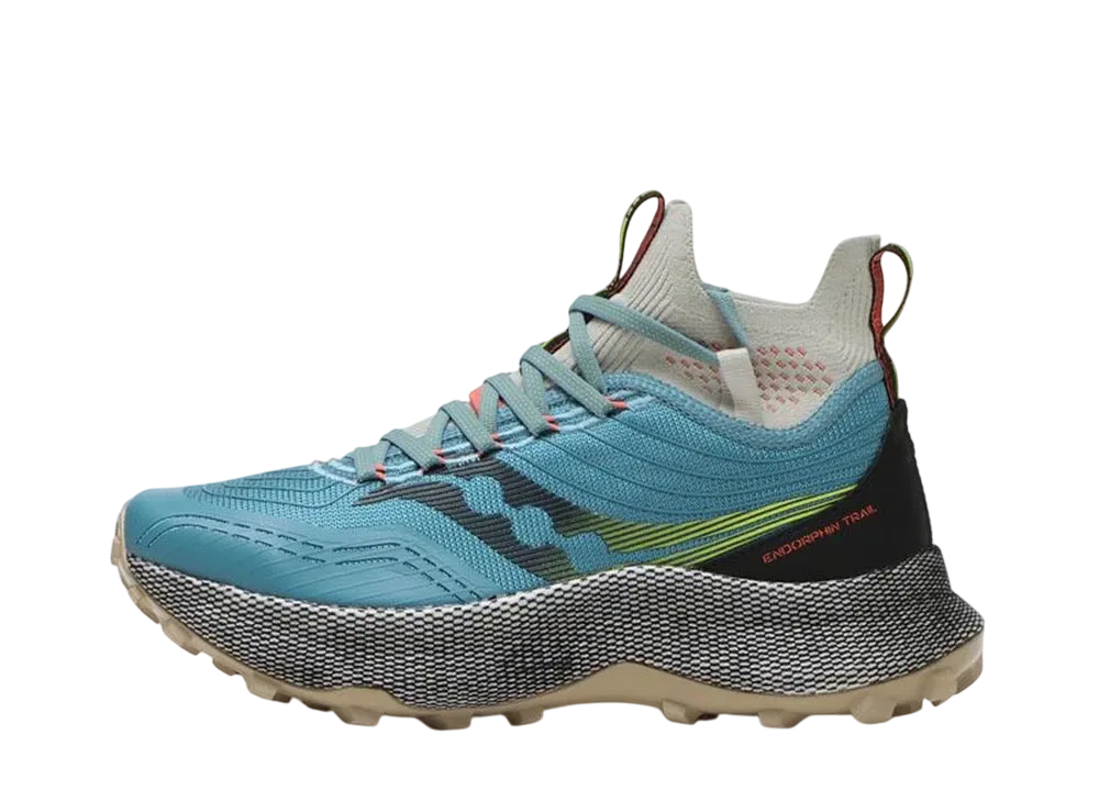 サッカニー ウィメンズ エンドルフィン トレイル ミッド "スレート/コーラル"