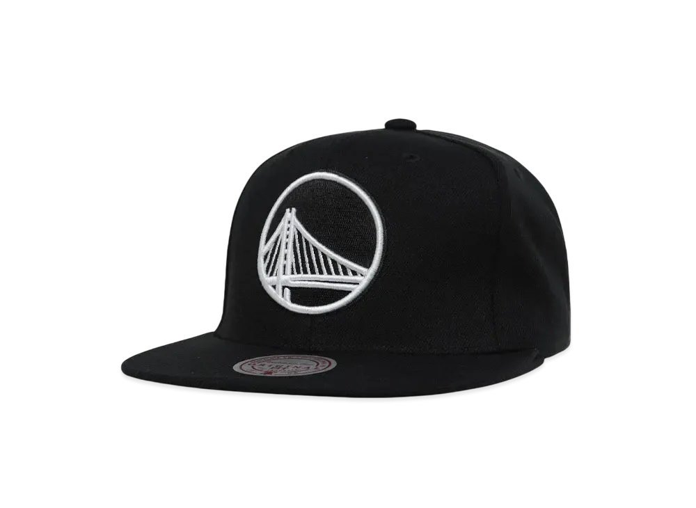 Mitchell&Ness NBA EVERGREEN BLACK WHITE SNAPBACK WARRIORS "BLACK"
