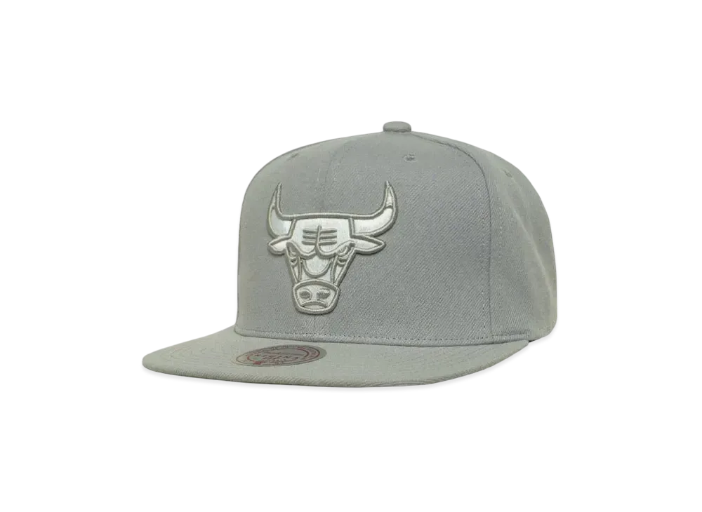 Mitchell&Ness NBA EVERGREEN GREY WHITE SNAPBACK BULLS "GREY"