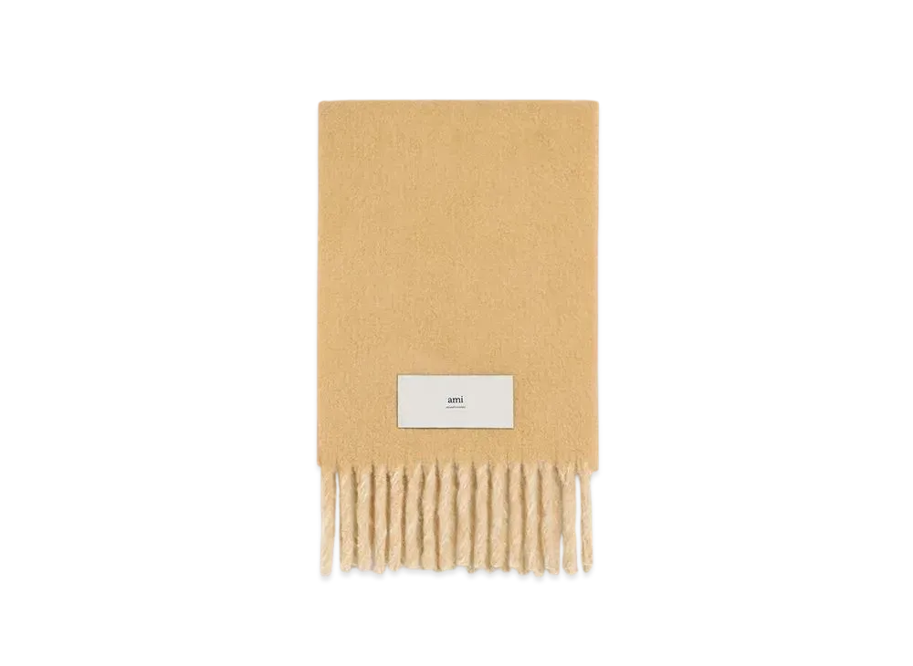 AMI PARIS Tab By Color Double Side Scarf "Sand"