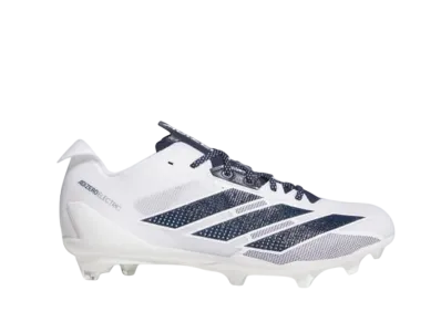 adidas Adizero Electric Football Cleats "Cloud White/Team Navy Blue 2"