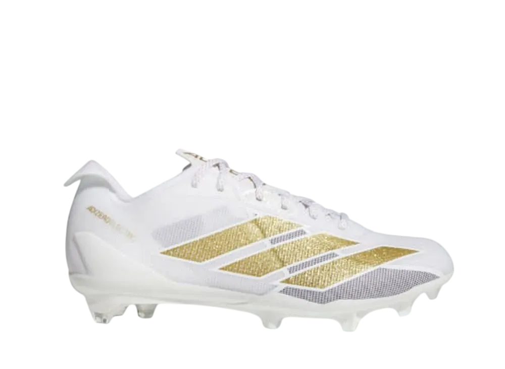 adidas Adizero Electric Football Cleats "Cloud White/Gold Metallic"