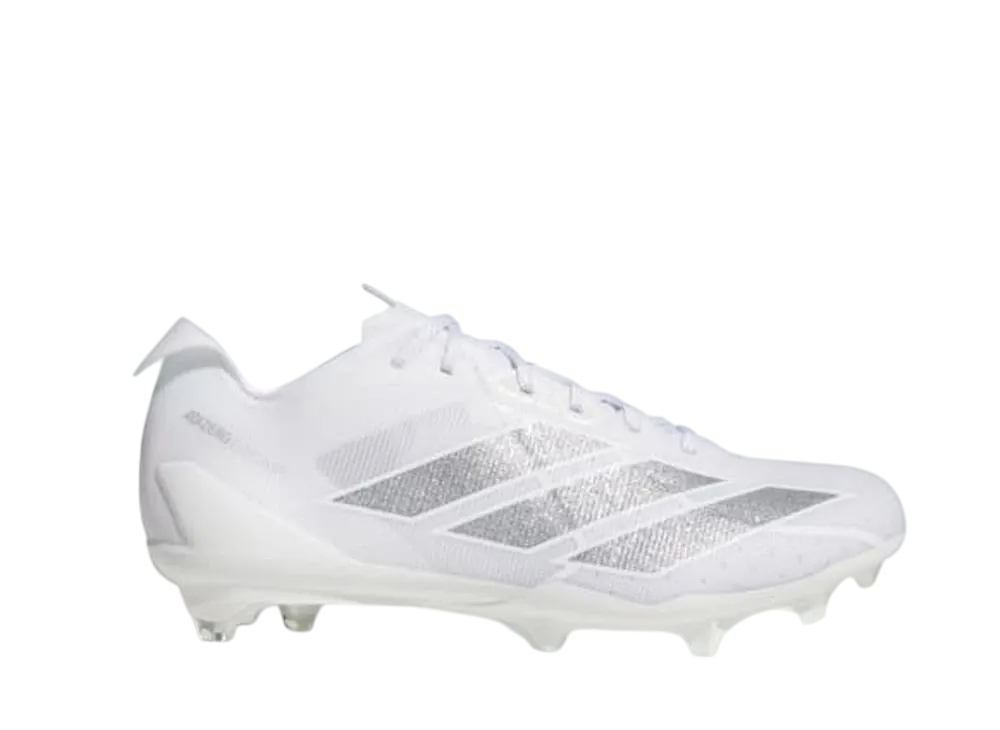 adidas Adizero Electric Football Cleats "Cloud White/Silver Metallic"