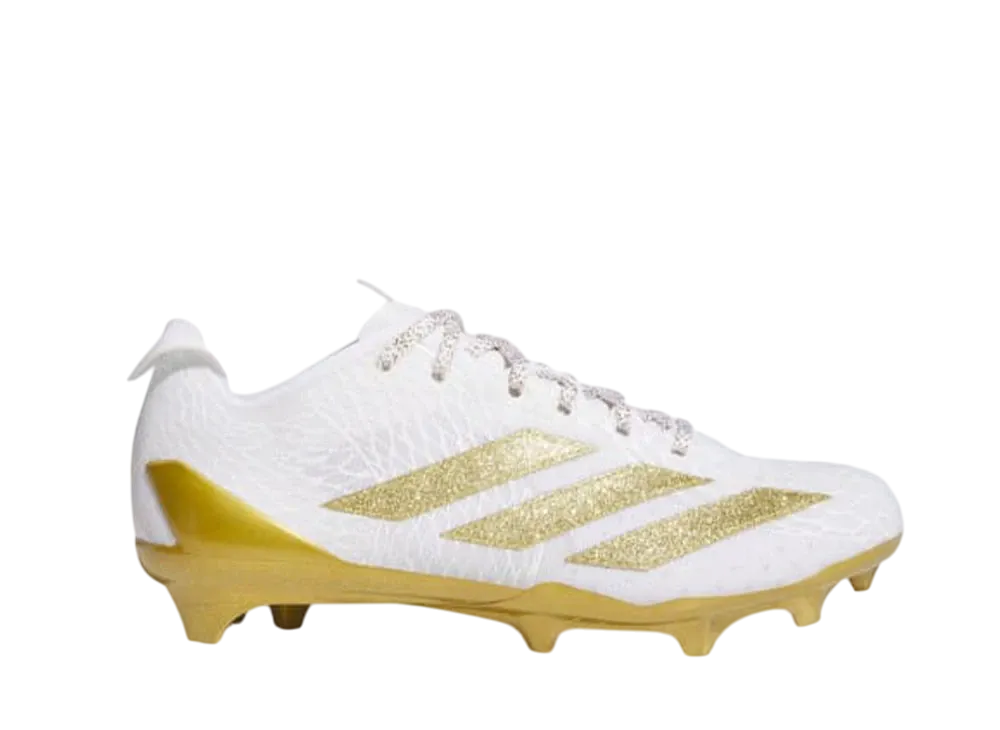 adidas Adizero Electric Hype Football Cleats "Cloud White/Gold Metallic"