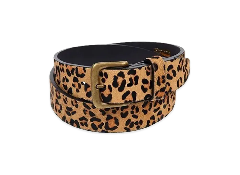 Supreme x LEVI'S Leather Leopard Belt "Beige"