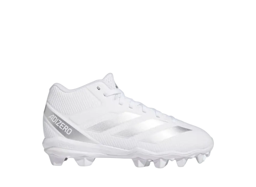 adidas GS Adizero Impact 2 Molded Football Cleats "Cloud White/Silver Metallic"